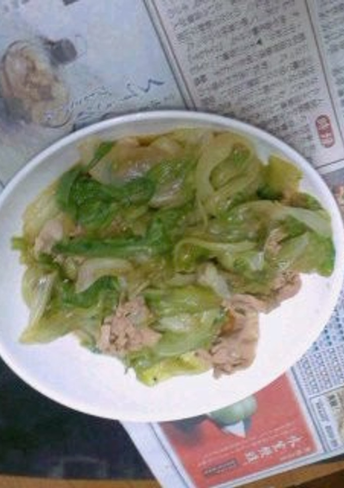 豚とレタスのごま油炒め-レシピのメイン写真