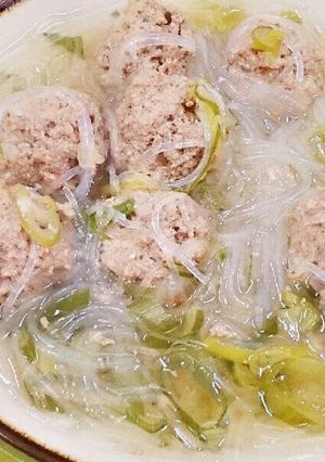 ＊春雨&エビ入り肉団子のスープ煮＊-レシピのメイン写真