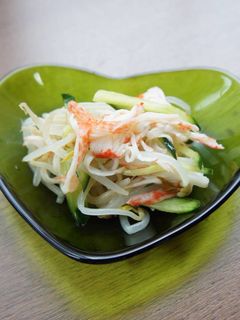 きゅうり・かにかま・もやしの三杯酢和え-レシピのメイン写真