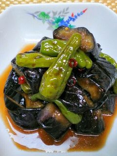 茄子としし唐の炒め煮(o^−^o)-レシピのメイン写真