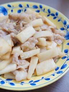長いもと豚バラ肉のオイスター炒め-レシピのメイン写真