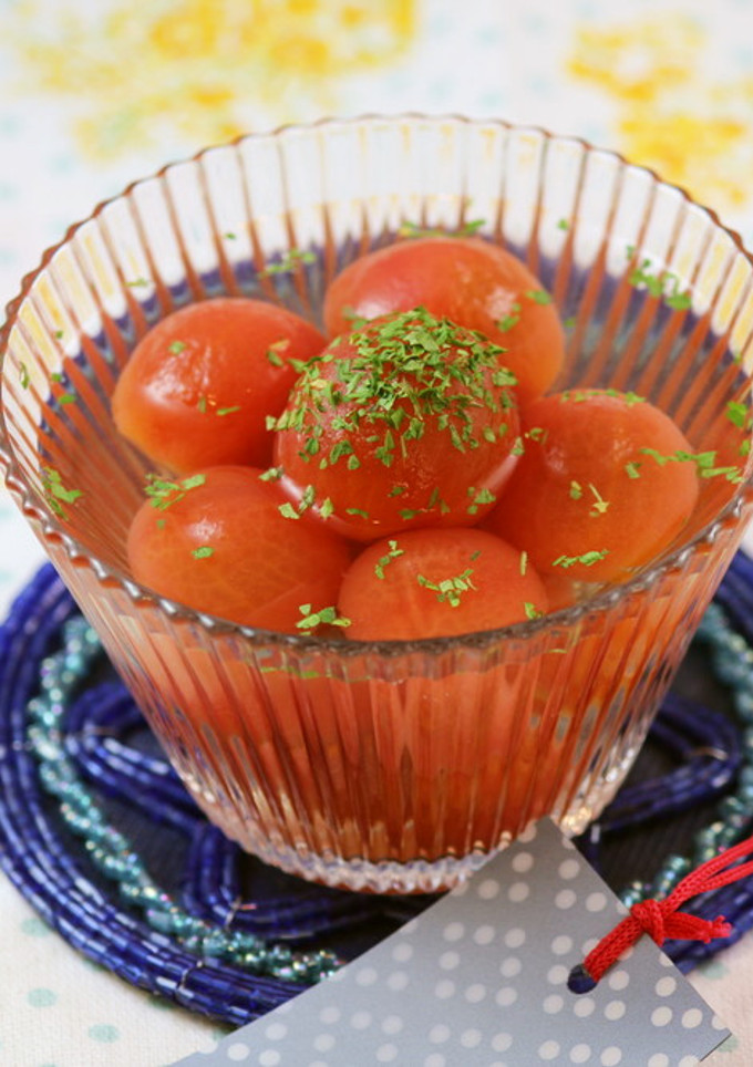 白だしひとつで完成！プチトマトのおひたし-レシピのメイン写真