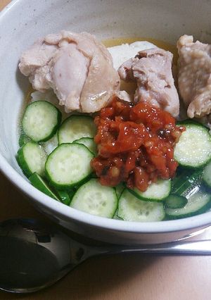 簡単！鶏ももときゅうりの金山寺みそ丼-レシピのメイン写真