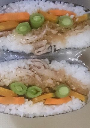 フライパン1つで彩り簡単おにぎらず♪-レシピのメイン写真