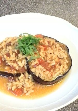 丸ナスのステーキ　中華風トマトあんかけ-レシピのメイン写真