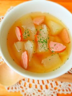 やわらか♪みずみずしい冬瓜コンソメスープ-レシピのメイン写真