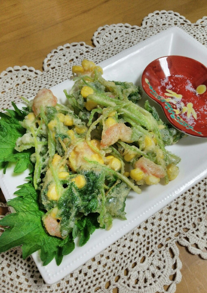 コーンと小エビのかき揚げ-レシピのメイン写真