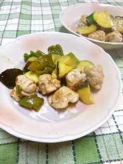 ズッキーニと豚肉の甘酢炒め-レシピのメイン写真