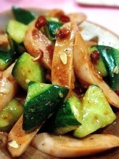 胡瓜と魚肉ソーセージのピリ辛炒め-レシピのメイン写真
