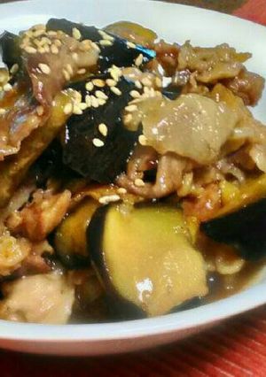 なすと豚コマの甘辛炒め煮-レシピのメイン写真