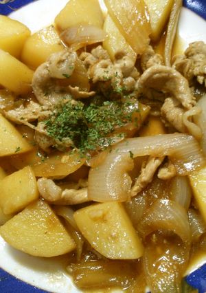 豚肉 じゃが芋 玉ねぎの バター醤油炒め-レシピのメイン写真
