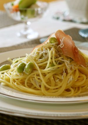 ウマっ！しらすと枝豆のペペロンチーノ風-レシピのメイン写真