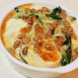 話題入♪豆腐と法蓮草の納豆チーズ焼き