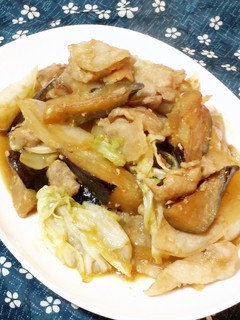 話題入!なすキャベツのこってり豚味噌炒め-レシピのメイン写真