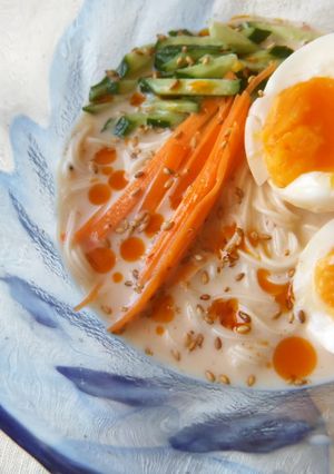 ランチに！5分で★ピリ辛ごま味噌そうめん-レシピのメイン写真