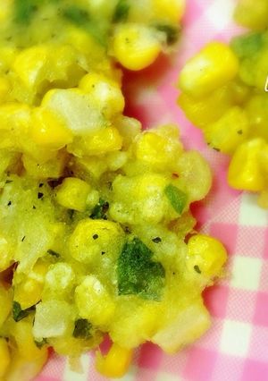 バジル＆とうもろこしのかき揚げ-レシピのメイン写真