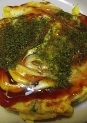 牛乳でお好み焼き,お肉、山芋なしです-レシピのメイン写真