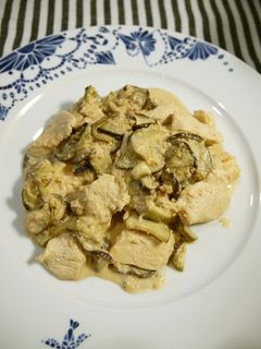 鶏と茄子の鮭レモンクリーム煮-レシピのメイン写真