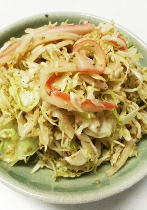 お弁当や朝ご飯に簡単キャベツの胡麻和え-レシピのメイン写真