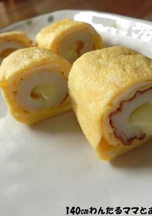 チーズちくわで簡単★おつまみ卵焼き♪-レシピのメイン写真