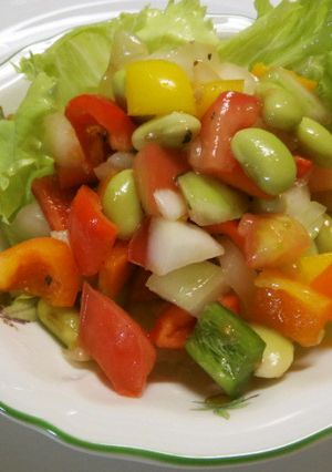 夏野菜の簡単彩りサラダ-レシピのメイン写真