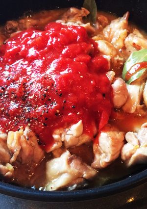 簡単美味チキントマト煮☆来客やパーティに-レシピのメイン写真