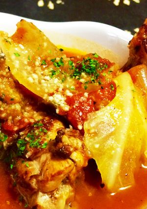 簡単☆手羽元と野菜のトマト煮-レシピのメイン写真