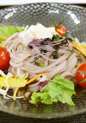 和風紅イモ冷し麺♪-レシピのメイン写真