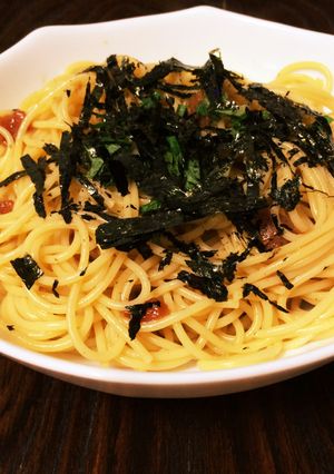 梅の冷製パスタ-レシピのメイン写真