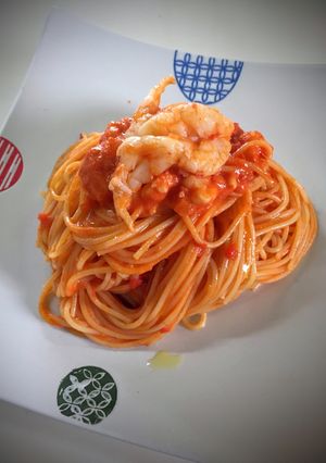 うまっ!!海老のトマトクリームパスタ。-レシピのメイン写真