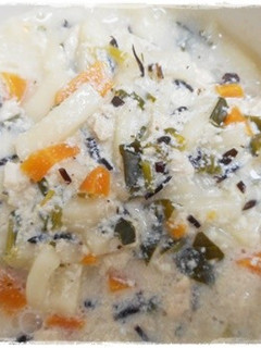 離乳食完了期 鶏ミンチひじきの豆乳うどん-レシピのメイン写真