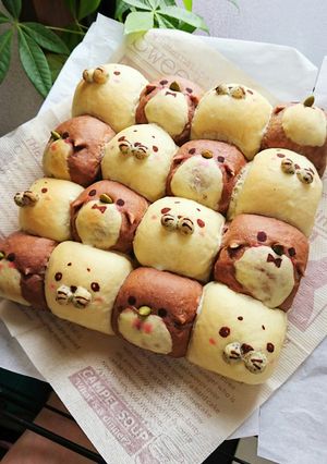 ちぎりパン(アザラシver.-レシピのメイン写真