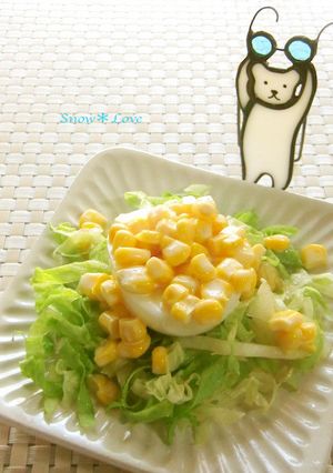 コーンなにあふれて♧ゆで卵-レシピのメイン写真