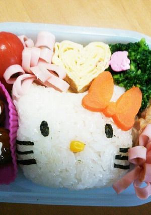 キティちゃん　簡単キャラ弁-レシピのメイン写真