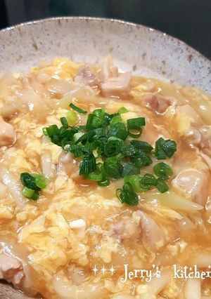 生姜入りで体に優しい♡親子とじうどん♡-レシピのメイン写真