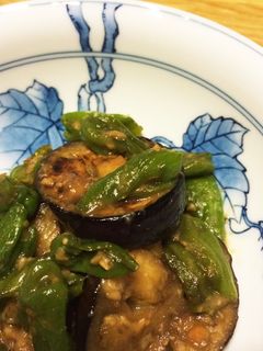 茄子シシトウの味噌炒め-レシピのメイン写真