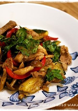 簡単■豚肉と夏野菜のエスニック炒め■-レシピのメイン写真