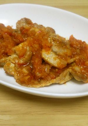 トマトと玉ねぎソースのポークソテー-レシピのメイン写真