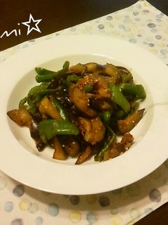 簡単☆茄子ピーマン味噌炒め-レシピのメイン写真