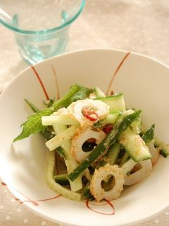 きゅうりとちくわの塩胡麻和え-レシピのメイン写真
