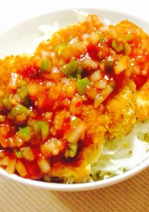 ささみカツレツ丼 サルサソース-レシピのメイン写真