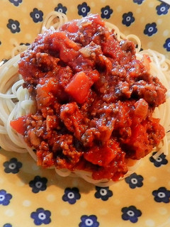 トマトソースが絶品のミートスパゲティ-レシピのメイン写真