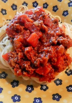 トマトソースが絶品のミートスパゲティ-レシピのメイン写真