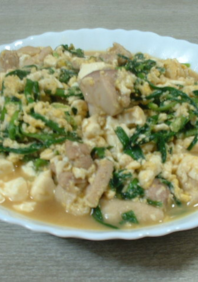 焼き肉のタレで豆腐とニラの卵とじ-レシピのメイン写真