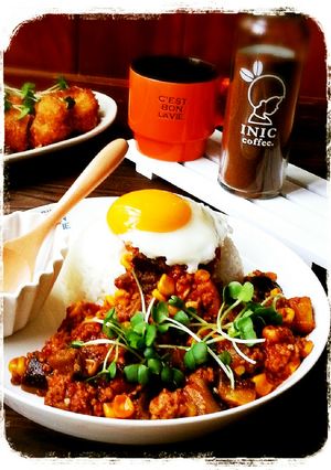 なすたっぷりトマトオクラnoドライカレー-レシピのメイン写真