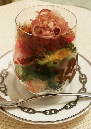夏のおもてなし♡海老と夏野菜のジュレ寄せ-レシピのメイン写真