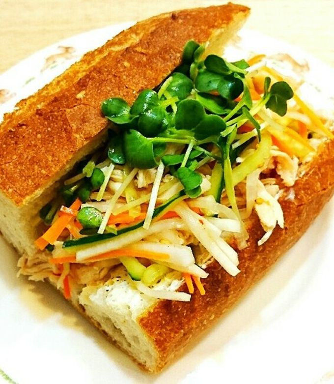 ササミと生野菜のアジアンサンド by YUZVIO 【クックパッド】 簡単