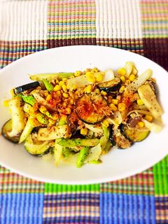 夏野菜とツナのマヨネーズ炒め-レシピのメイン写真
