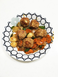 うずら入り肉団子の中華炒め-レシピのメイン写真