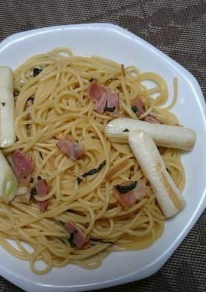 ベーコンと青菜の和風スパゲッティ-レシピのメイン写真